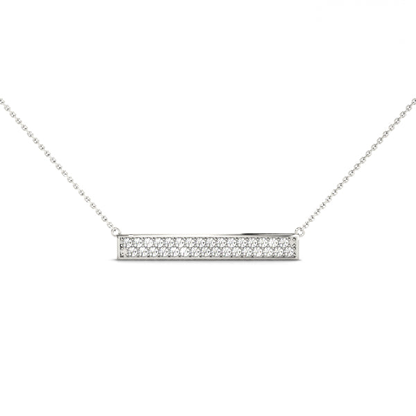 1/3 ct tw Lab Grown Diamond Necklace in 14K White Gold