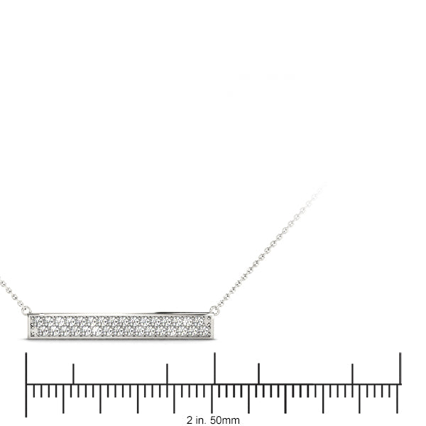 1/3 ct tw Lab Grown Diamond Necklace in 14K White Gold