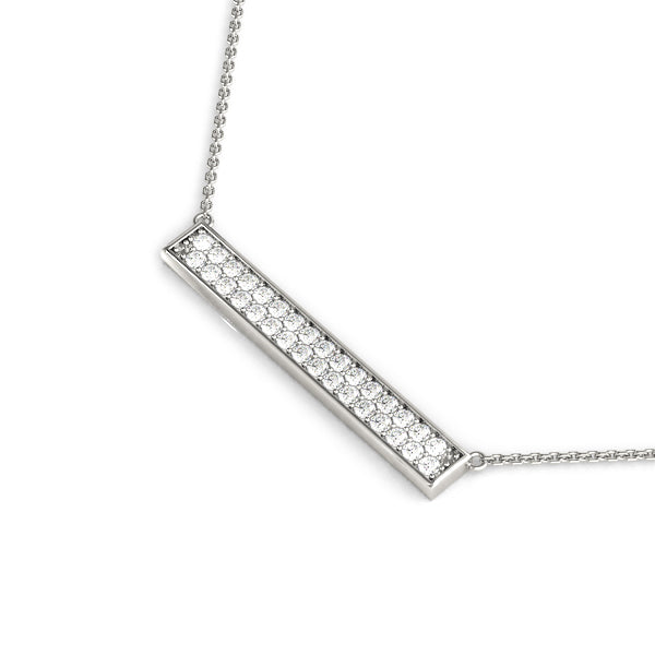 1/3 ct tw Lab Grown Diamond Necklace in 14K White Gold