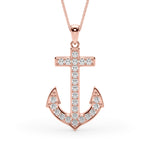 3/8 ct tw Lab Grown Diamond Necklace in 14K Rose Gold