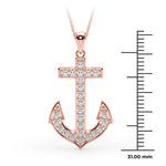 3/8 ct tw Lab Grown Diamond Necklace in 14K Rose Gold
