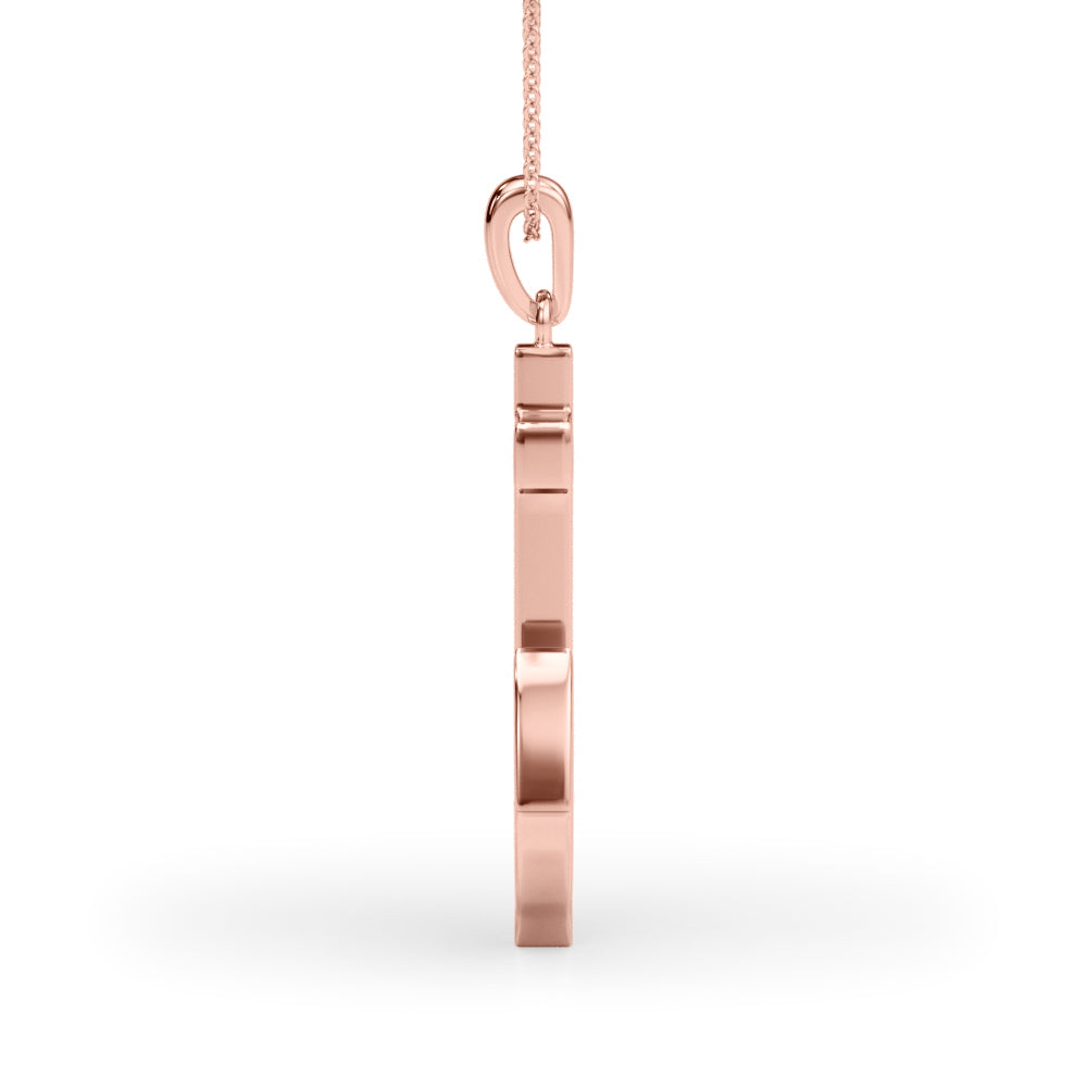 3/8 ct tw Lab Grown Diamond Necklace in 14K Rose Gold