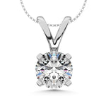 14K White Gold Lab Grown Diamond 1 Ct.Tw. IGI Certified VS F+ Solitaire Pendant (Available in 1ct to 2ct)  Picasso Gold & Diamond Jewelry