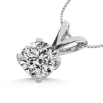 14K White Gold Lab Grown Diamond 1 Ct.Tw. IGI Certified VS F+ Solitaire Pendant (Available in 1ct to 2ct)  Picasso Gold & Diamond Jewelry
