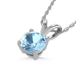 14K White Gold Lab Grown Blue Diamond 1/2 Ct.Tw. Solitaire Pendant  Picasso Gold & Diamond Jewelry