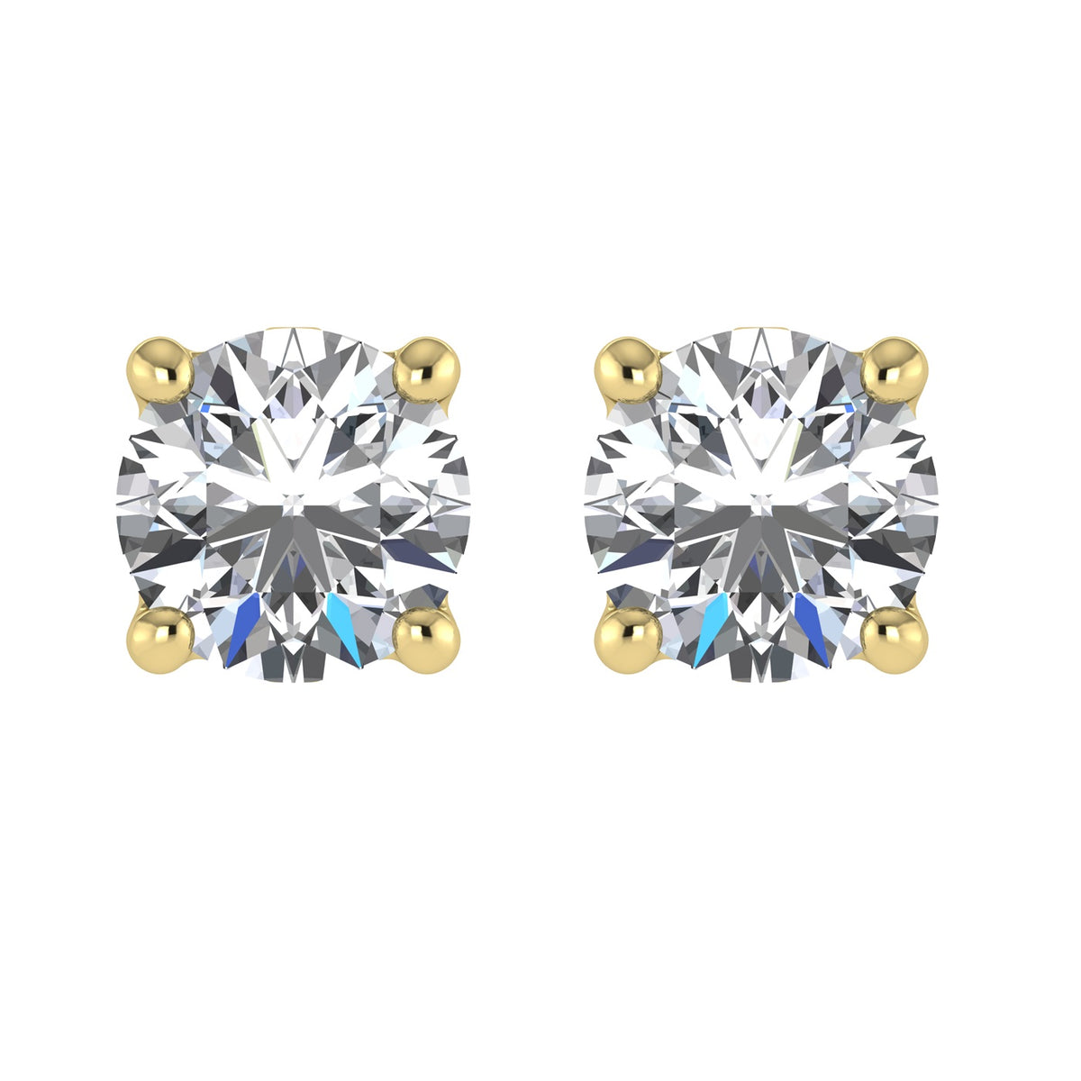 Classic 14k Yellow Gold solitaire ring, featuring 0.25 CTW lab grown diamond, side profile view.