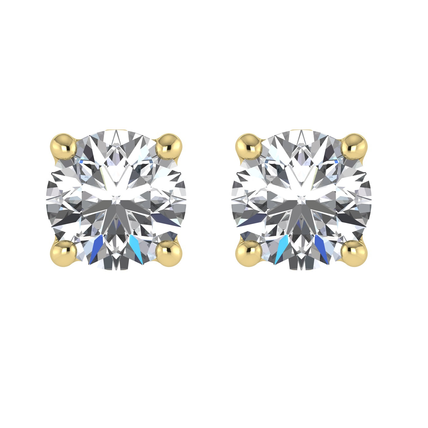 Classic 14k Yellow Gold solitaire ring, showcasing 1 CTW lab grown diamond, side profile view.