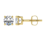 Classic 14k Yellow Gold solitaire ring, featuring 2 CTW lab grown diamond, worn lifestyle shot, shipped free across the USA.