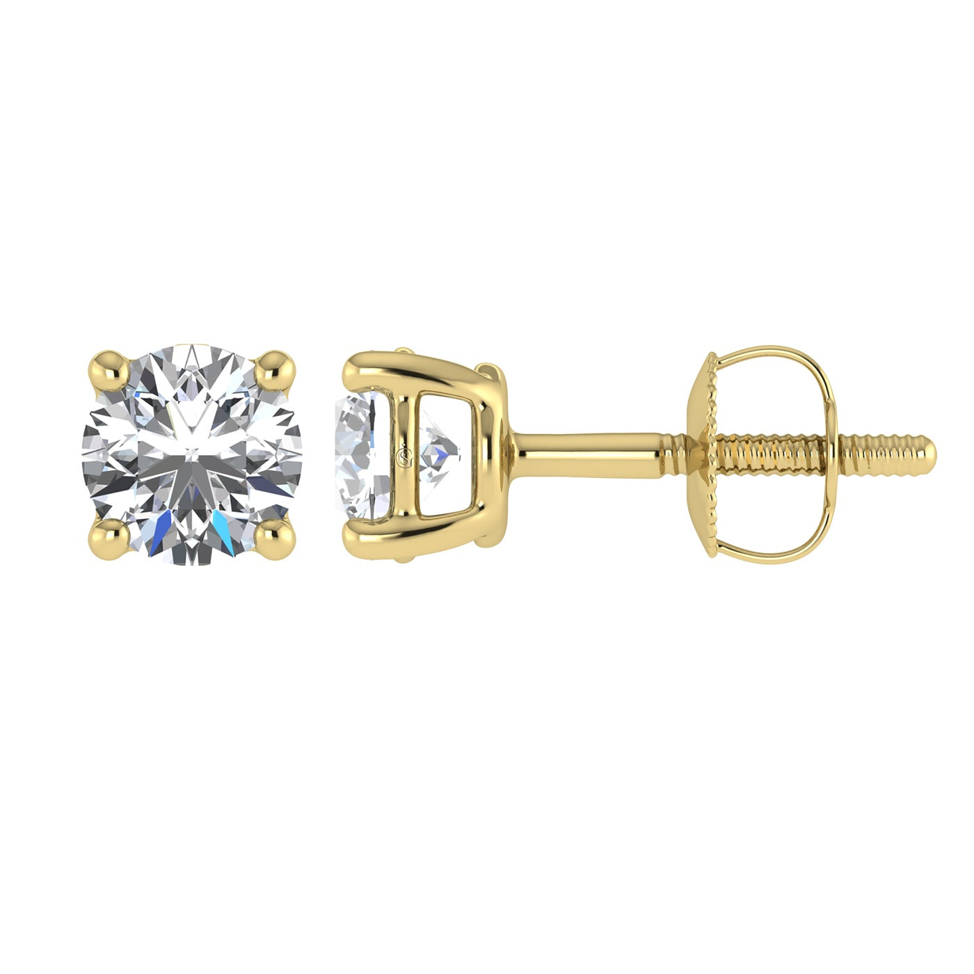 Classic 14k Yellow Gold solitaire ring, featuring 2 CTW lab grown diamond, worn lifestyle shot, shipped free across the USA.