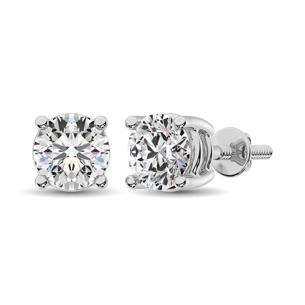 14K White Gold 1/3 Ct.Tw. Premium Diamond Stud Earrings  Picasso Gold & Diamond Jewelry