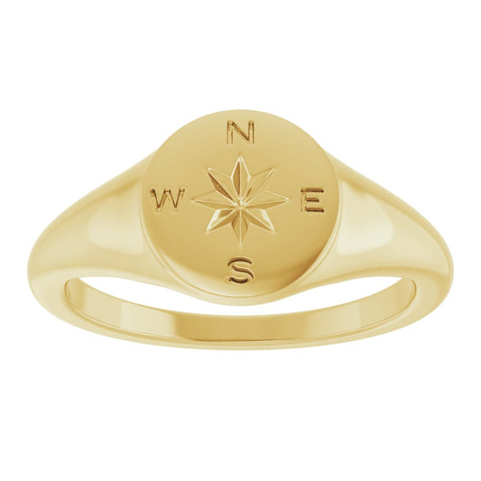 Mens Signet Navigation Ring