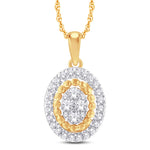 10 Karat White Gold 0.15 Carat Diamonds Oval Pendant-0825961-WG - Picasso Gold & Diamond Jewelry