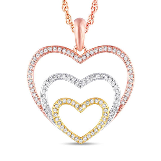 10KT 0.33CTW Heart Pendant