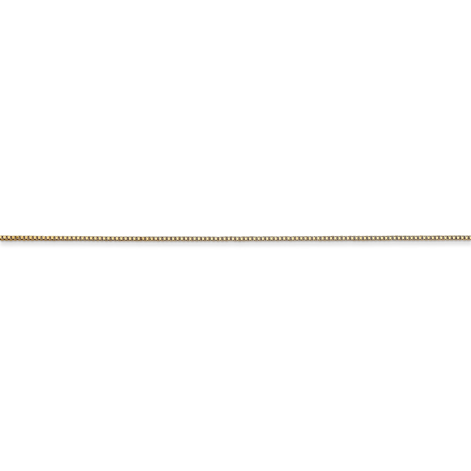 14k .5mm Box with Spring Ring Clasp Chain