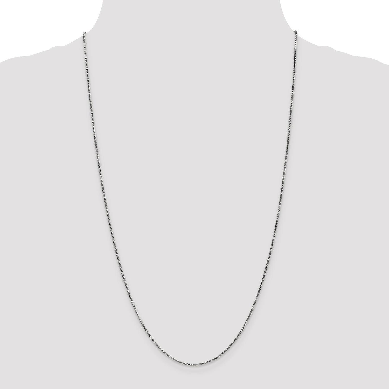 14k WG 1.25mm D/C Spiga Chain