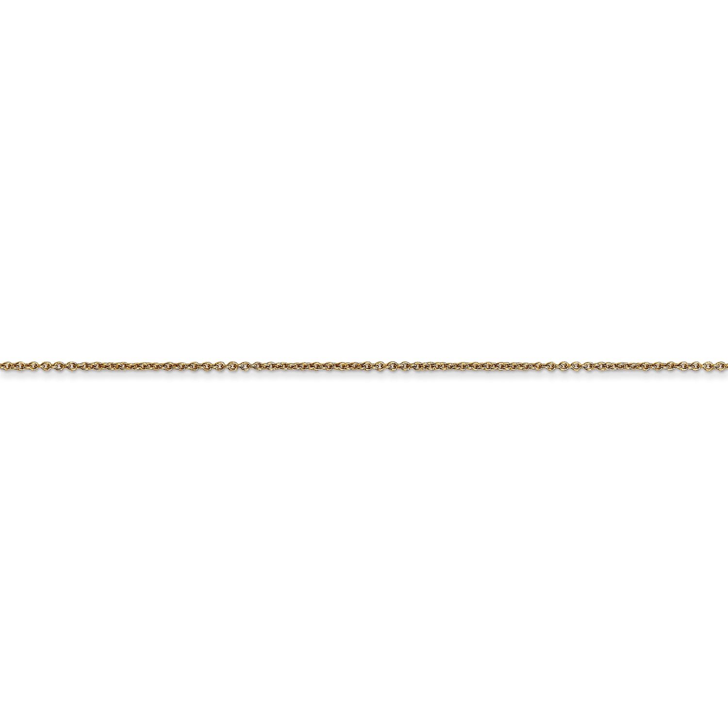 14k .75mm Round Open Link Cable Chain