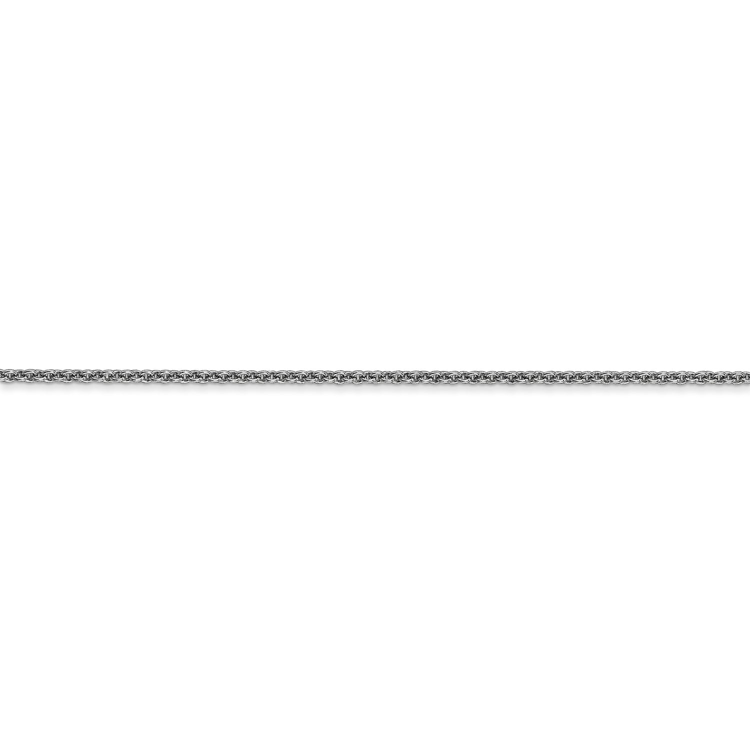14k WG 1.4mm Round Open Link Cable Chain