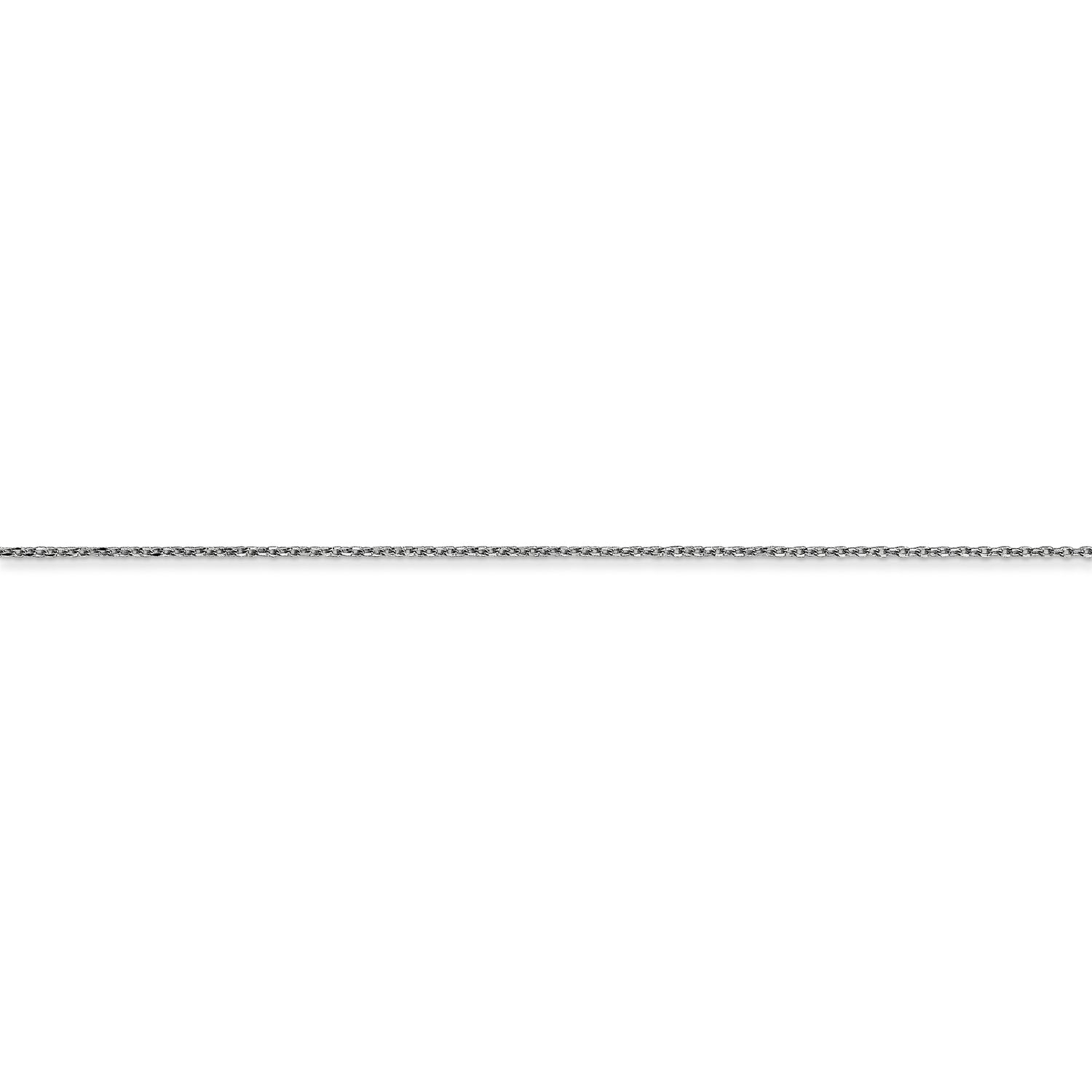 14k WG .6mm D/C Round Open Link Cable Chain