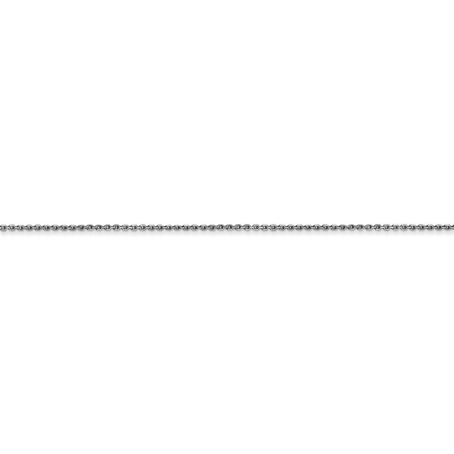 14k WG .8mm D/C Round Open Link Cable Chain
