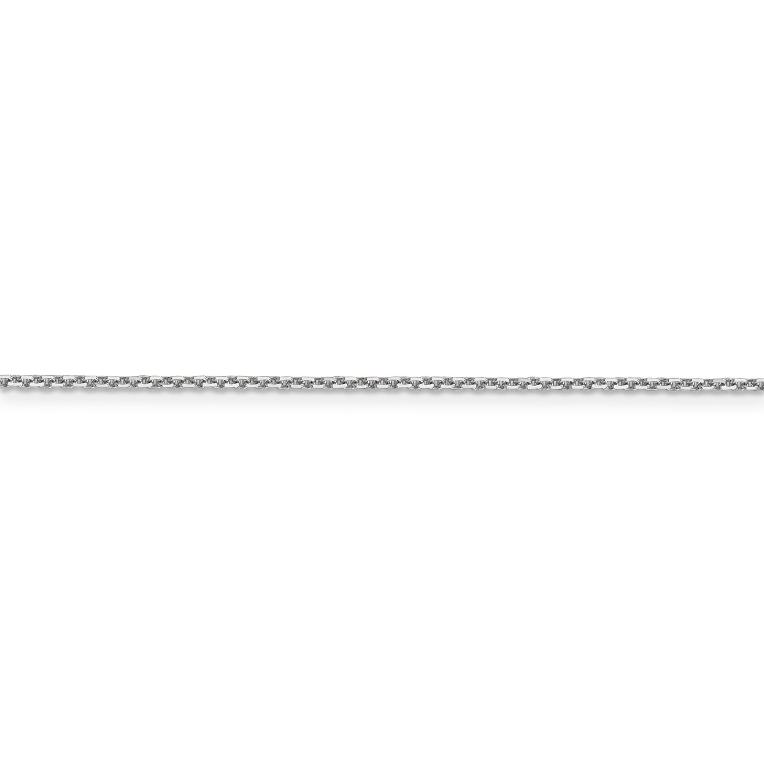 14k WG 1.4mm D/C Round Open Link Cable Chain