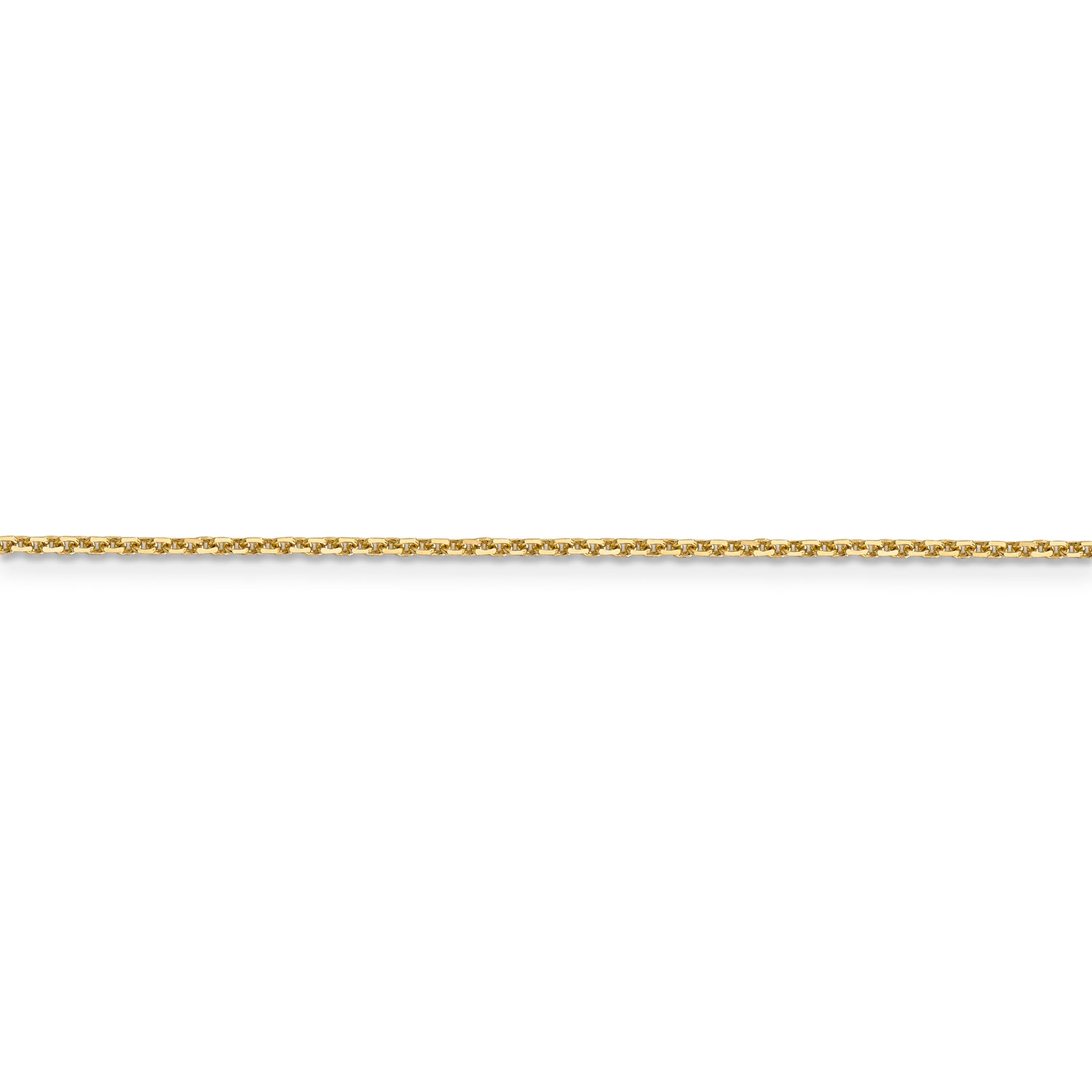 14k 1.4mm D/C Round Open Link Cable Chain