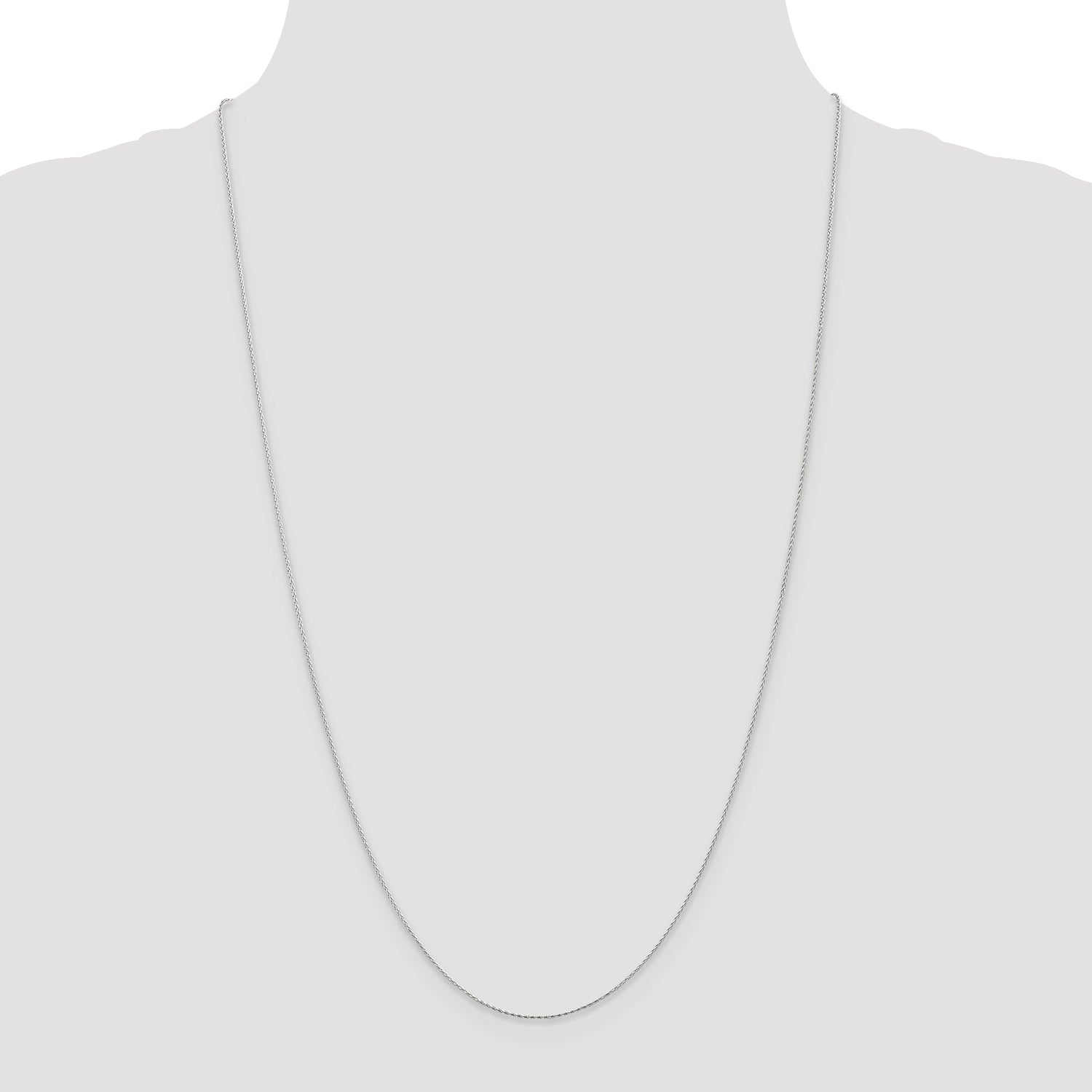 14k WG .8mm D/C Parisian Wheat Chain
