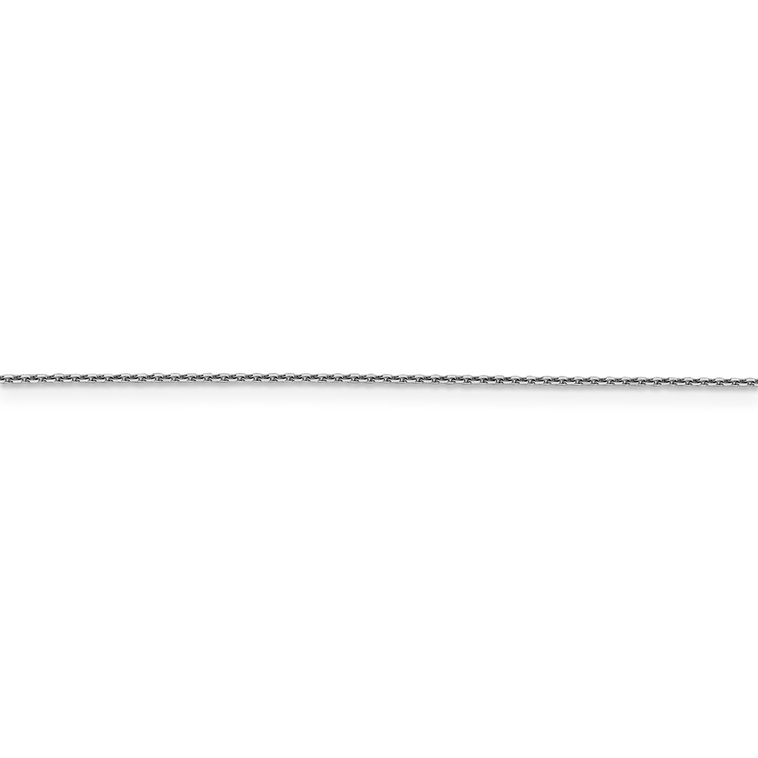 14k WG .9mm D/C Round Open Link Cable Chain