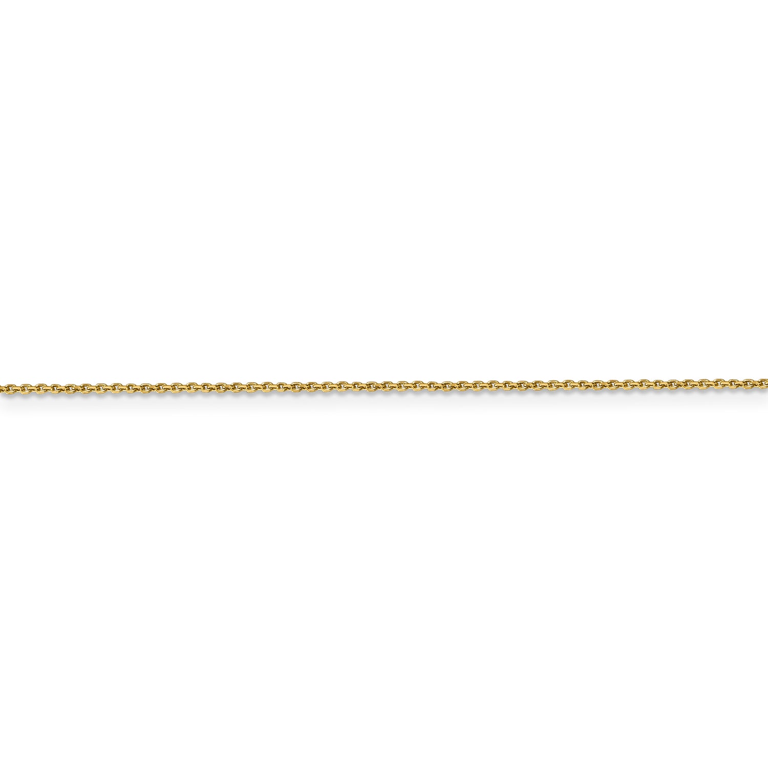 14k .9mm D/C Round Open Link Cable Chain