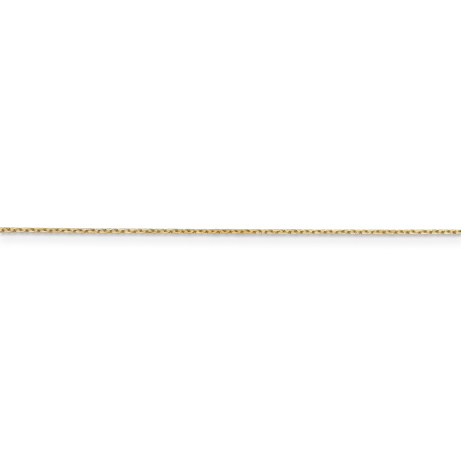 14k .8mm D/C Cable with Spring Ring Clasp Chain