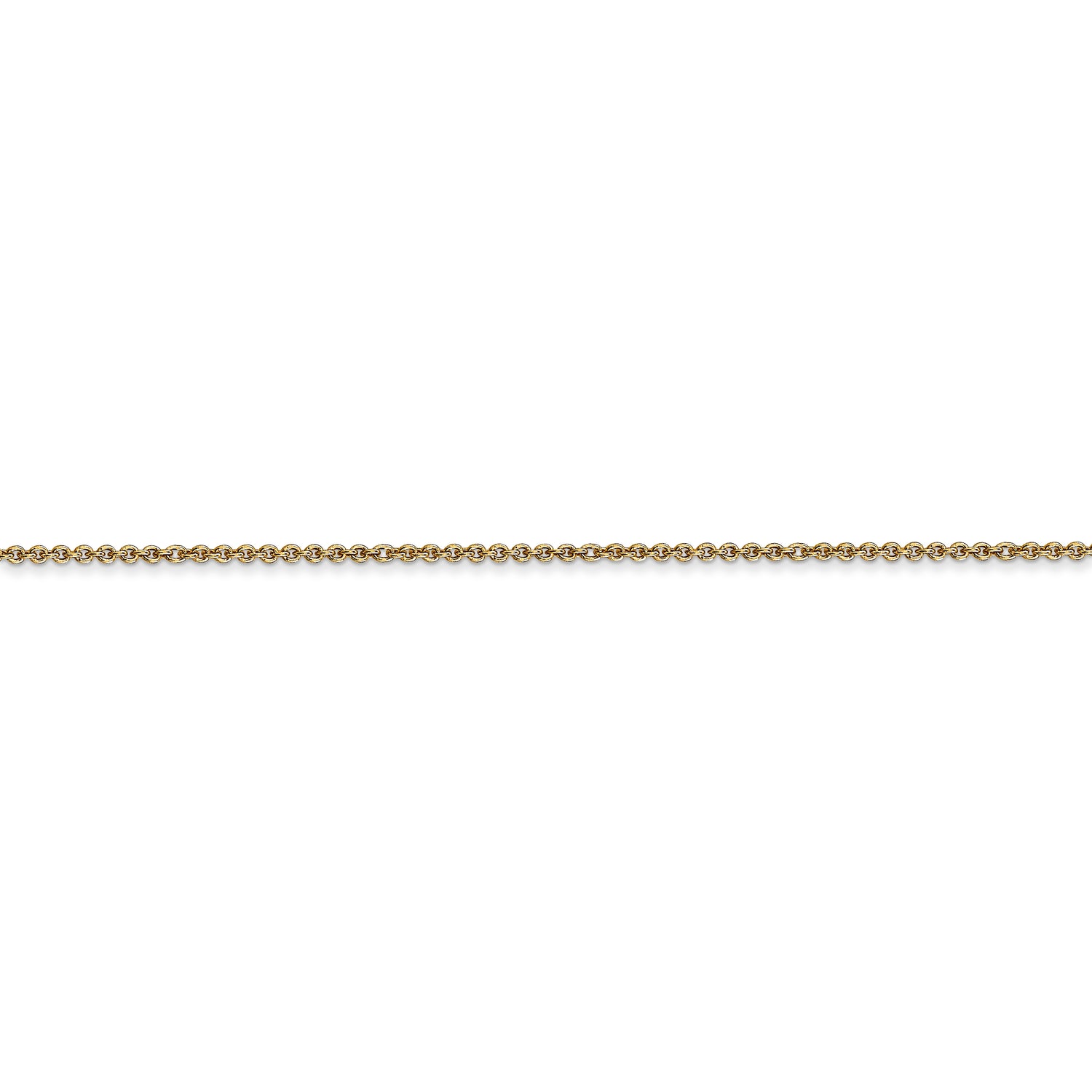 14k 1mm Round Open Link Cable Chain