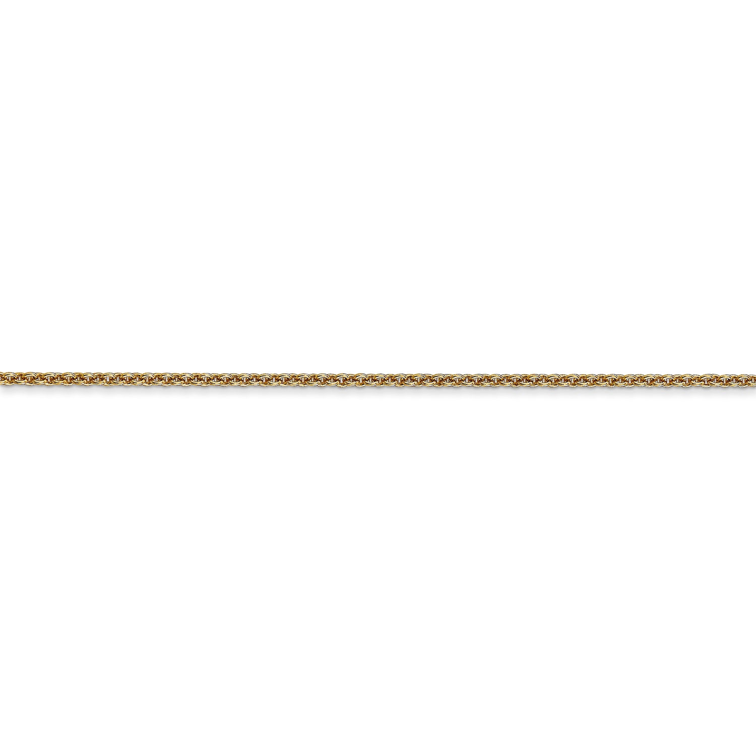 14k 1.4mm Round Open Link Cable Chain