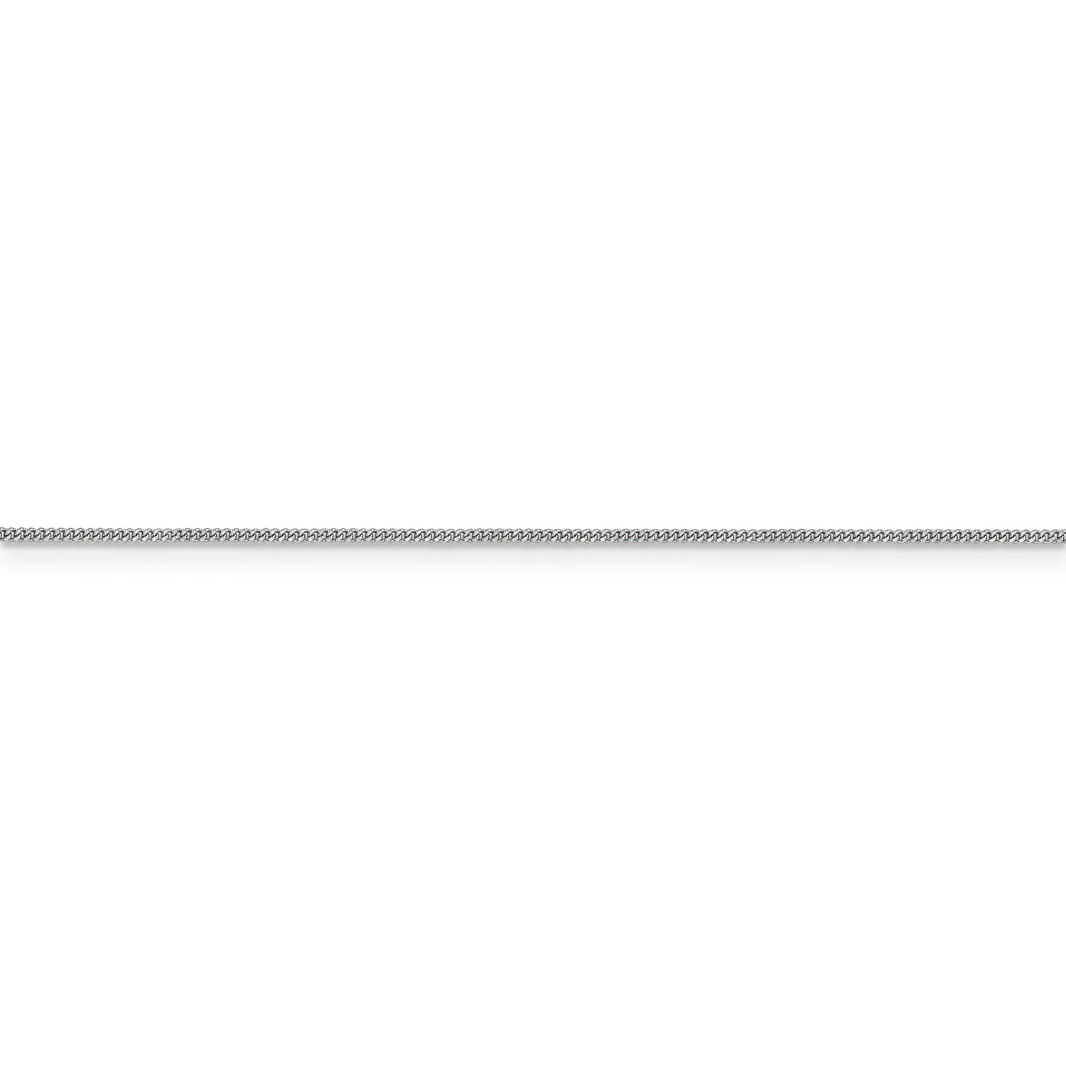 14k WG .9mm Curb Pendant Chain