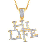 10 Karat Yellow Gold 0.49 Carat Diamonds Hi-Life HipHop Pendant-1025846-YG - Picasso Gold & Diamond Jewelry