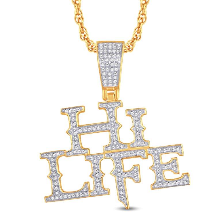 10 Karat Yellow Gold 0.49 Carat Diamonds Hi-Life HipHop Pendant-1025846-YG - Picasso Gold & Diamond Jewelry