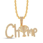 10 Karat All Yellow Gold 0.90 Carat Diamonds CHAMP Cup HipHop Pendant - Picasso Gold & Diamond Jewelry