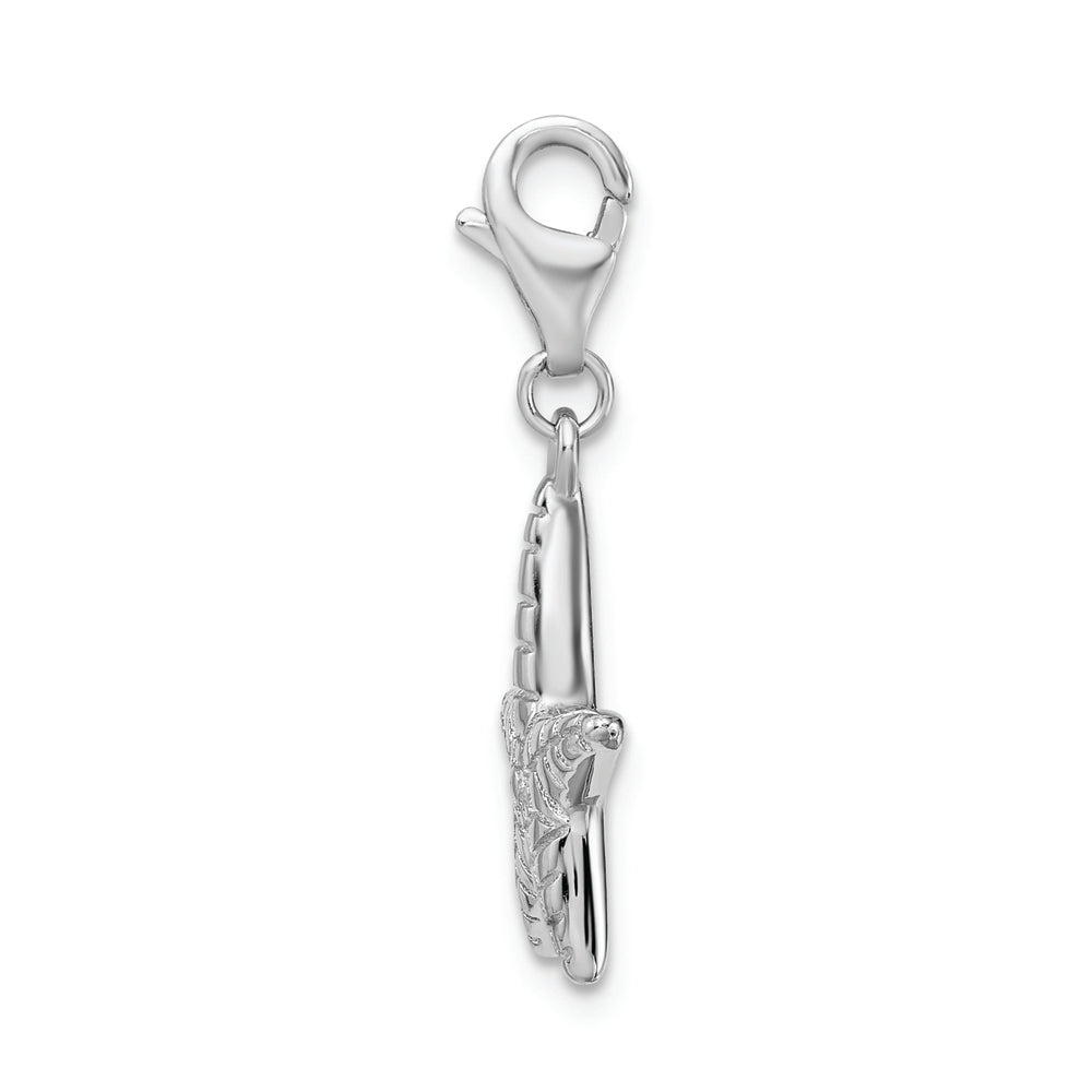 Sterling Silver Amore La Vita Rhodium-plated Polished Starfish Charm