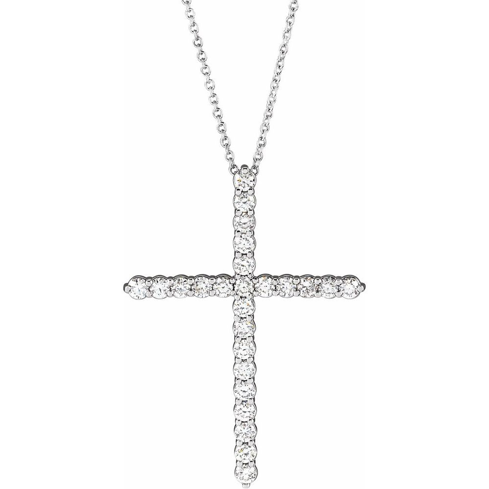 1 Carat Lab Grown Diamond Cross Pendant | Picasso Gold & Diamond Jewelry