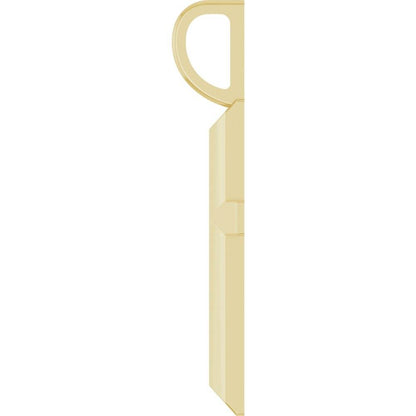 14K Gold Knife-Edge Cross Charm - Picasso Gold & Diamond Jewelry