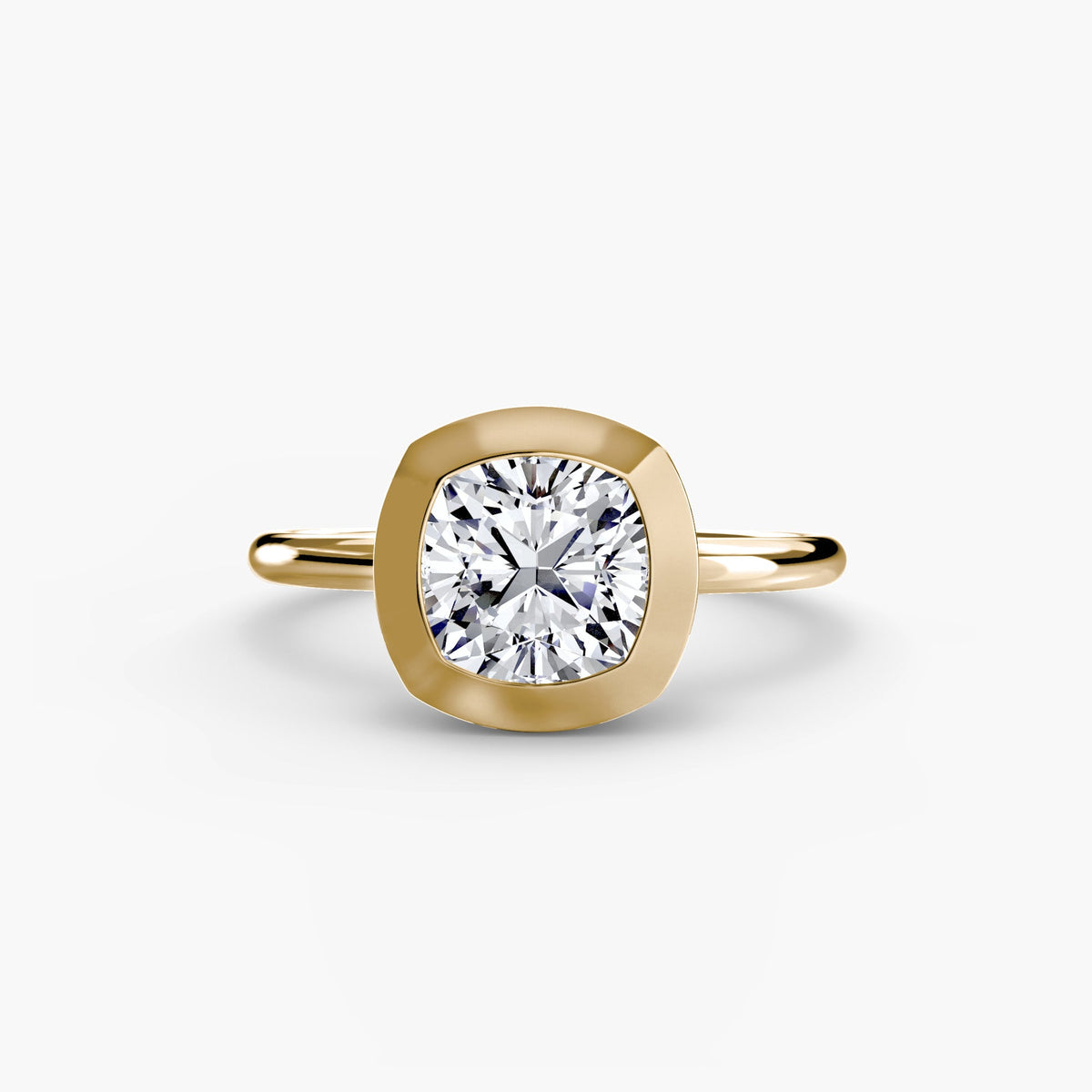 Custom-built engagement ring, US size 7.00, product photo.