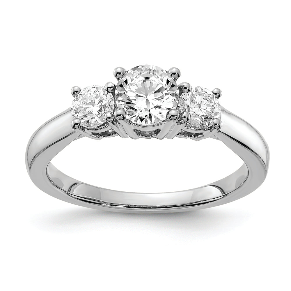 14kw Lab Grown Diamond VS/SI FGH 3-Stone Complete Engagement Ring