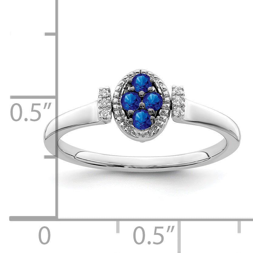 14K White Gold Flip Ring – Sapphires & Diamonds in Motion