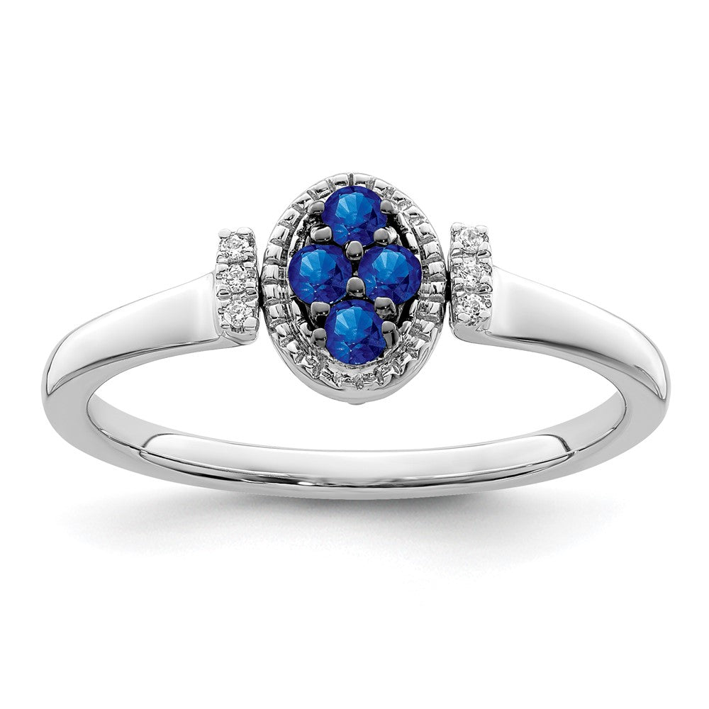 14K White Gold Flip Ring – Sapphires & Diamonds in Motion