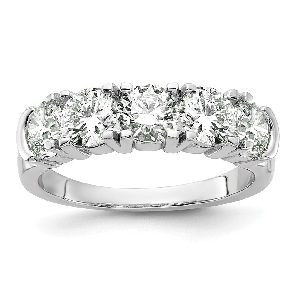 14K White Gold Lab-Grown Diamond Five-Stone Ring – 1.70 CTW