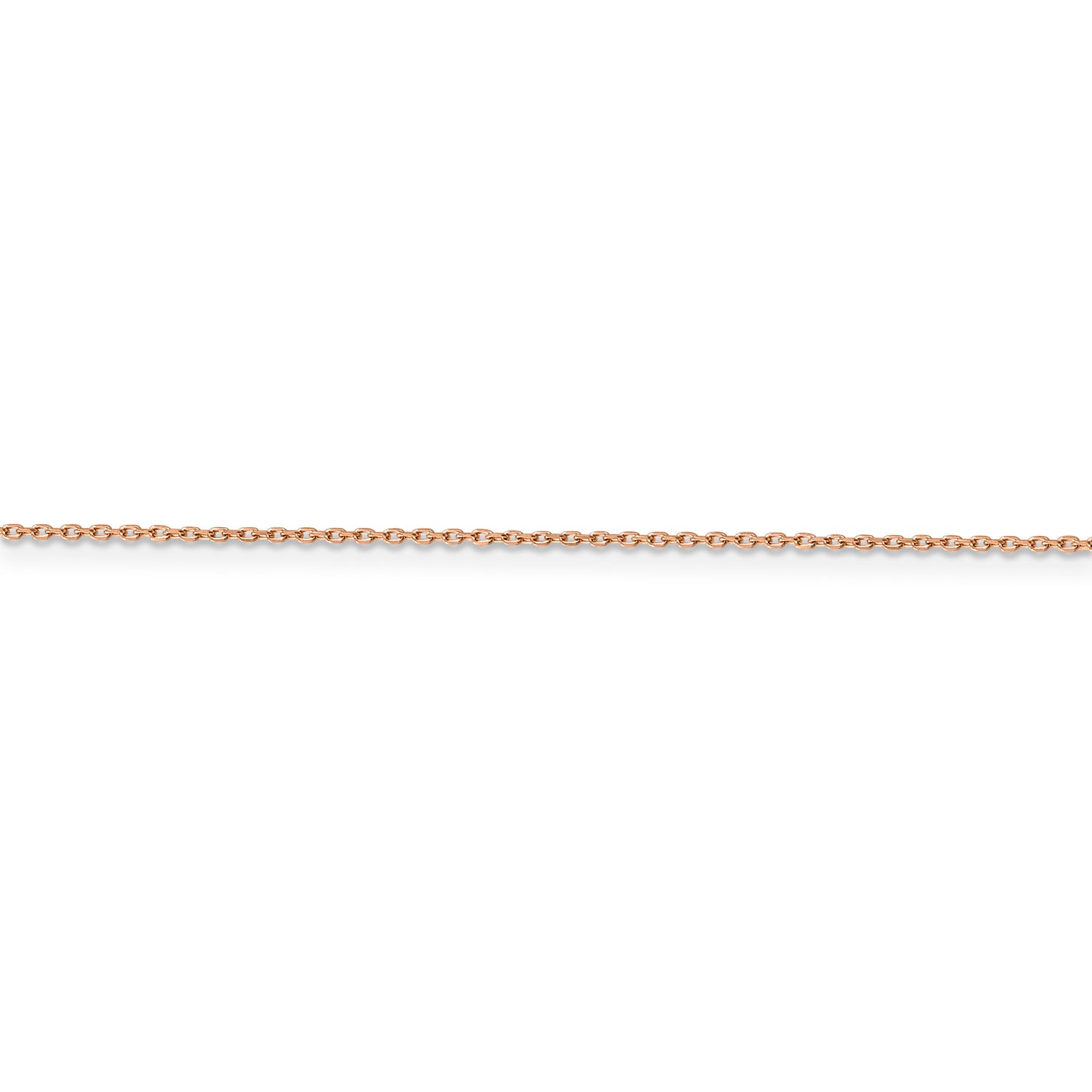 14k Rose Gold 1.0mm D/C Cable Chain