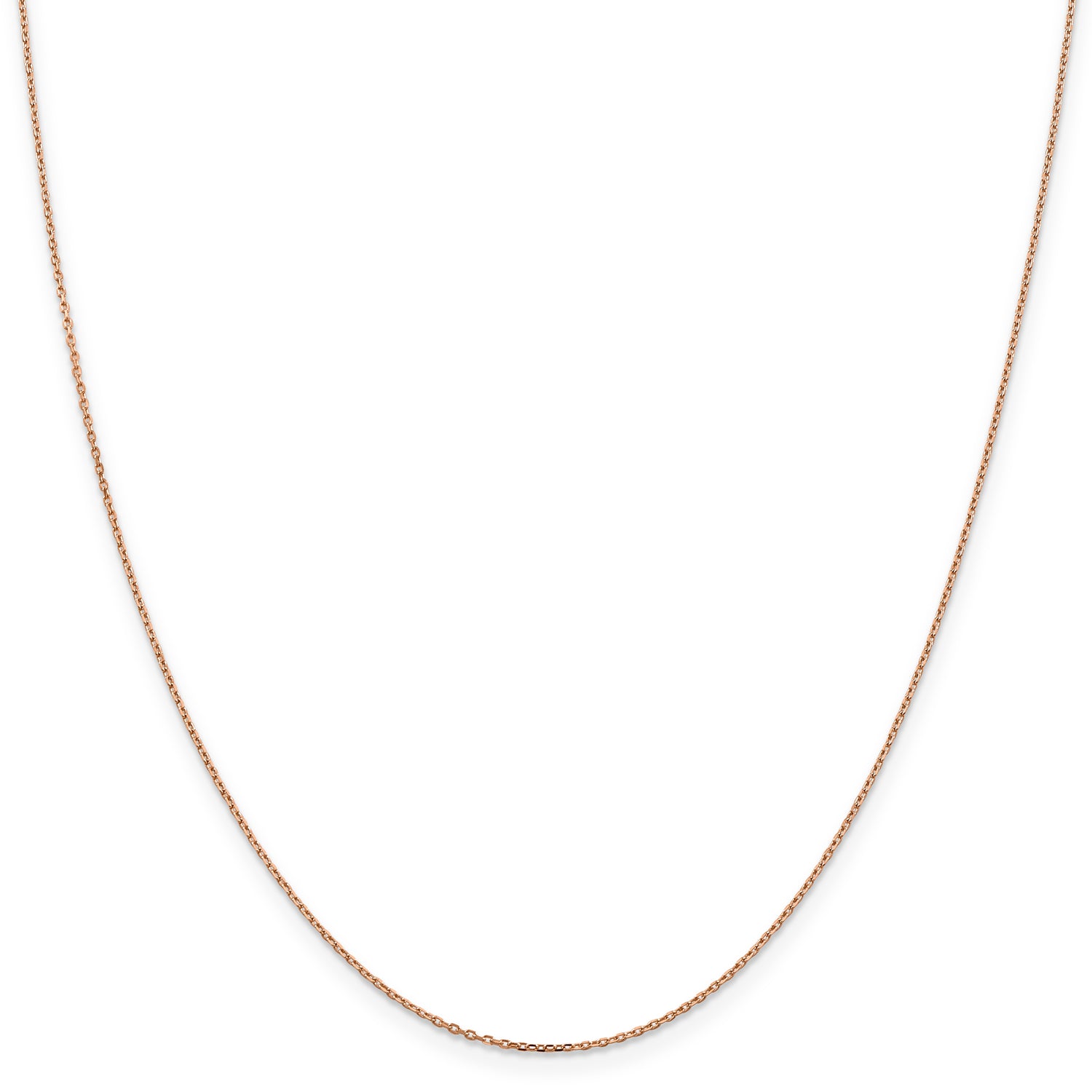14k Rose Gold 1.0mm D/C Cable Chain