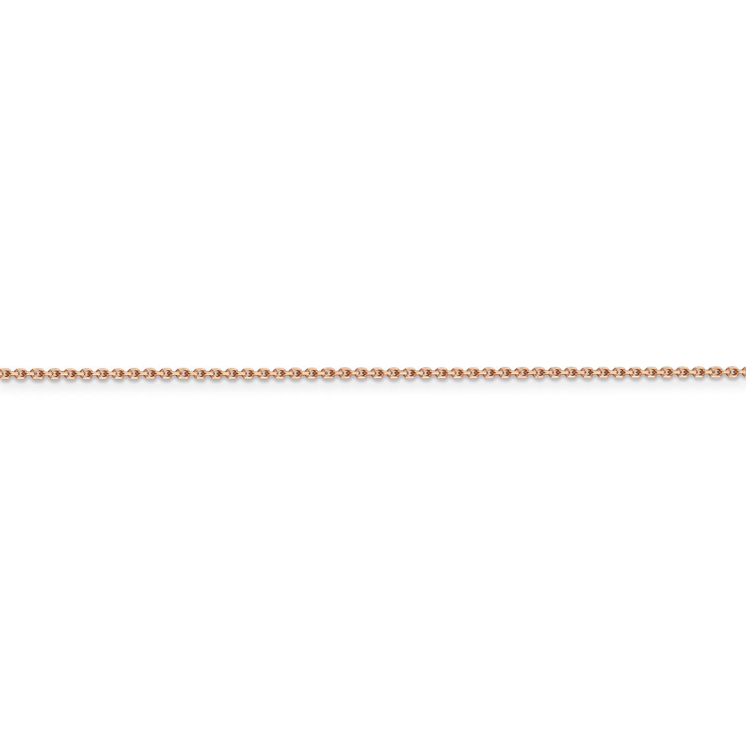 14k Rose Gold 1.4mm D/C Cable Chain