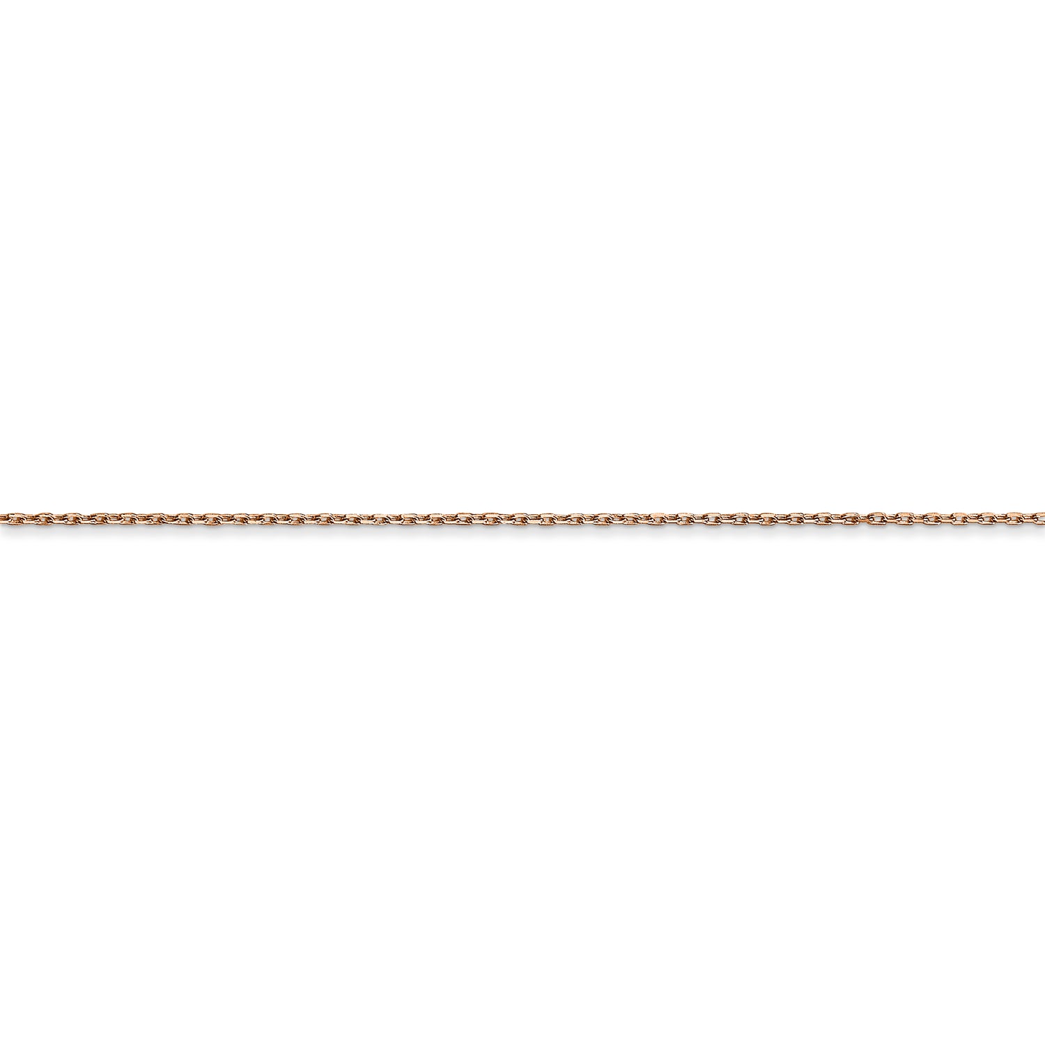 14k Rose Gold .8mm D/C Cable Chain