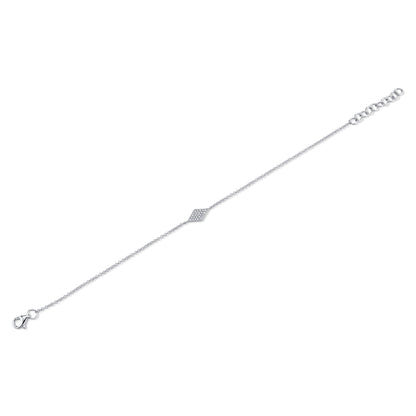 0.06CT Diamond Pave Diamond Shape Bracelet: Sparkling Elegance
