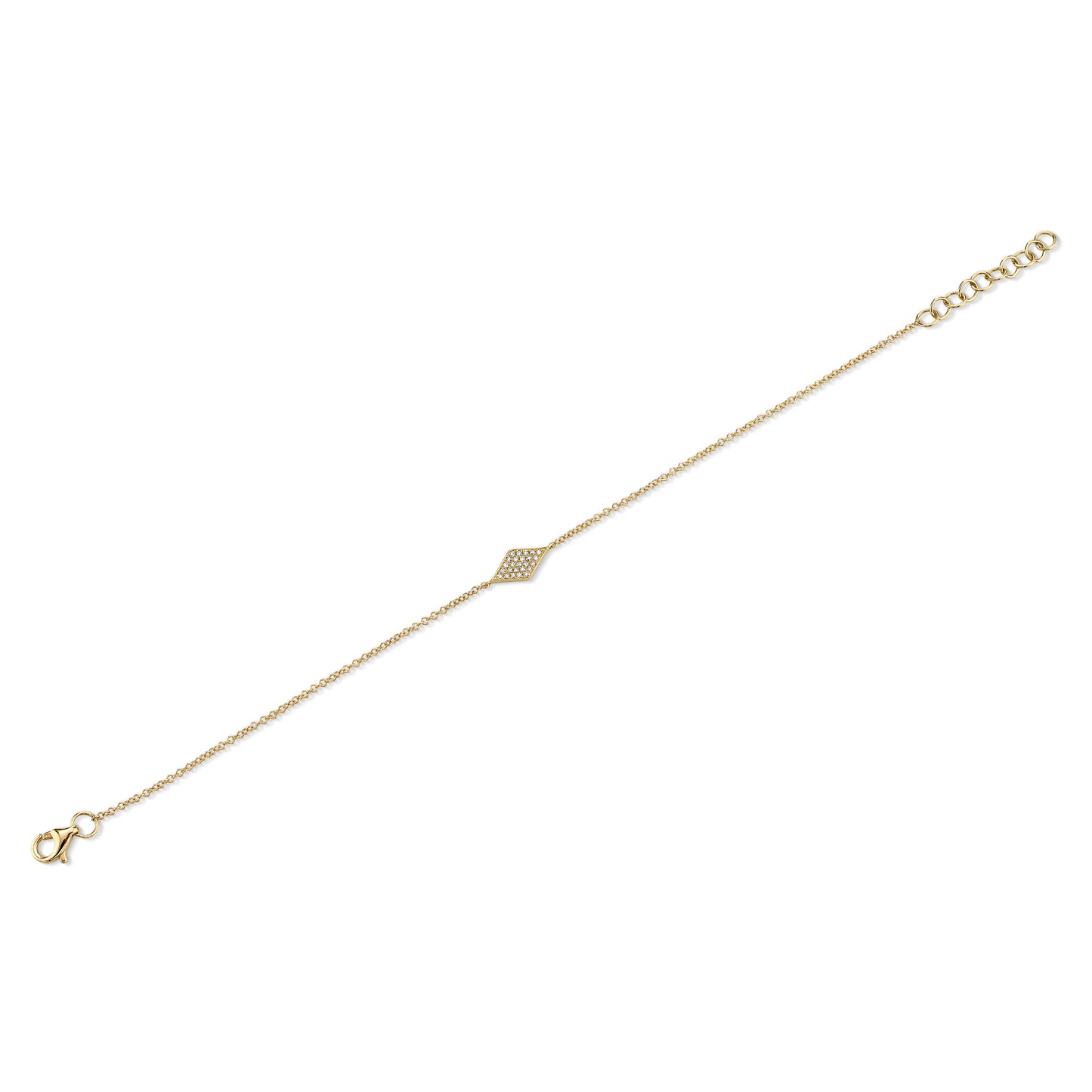 0.06CT Diamond Pave Diamond Shape Bracelet: Sparkling Elegance
