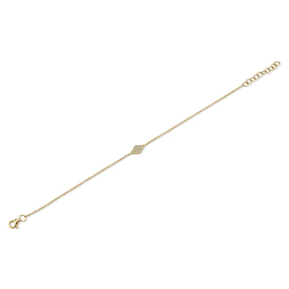 0.06CT Diamond Pave Diamond Shape Bracelet: Sparkling Elegance